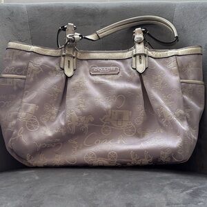Coach Women's Lavender and Silver Purse